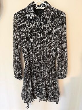 Zara Tie Waist Shirt Dress